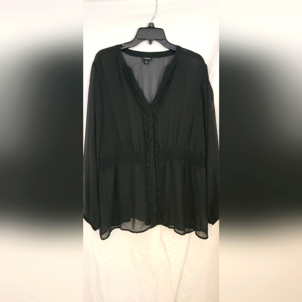 Torrid size 2 Georgette blouse - black